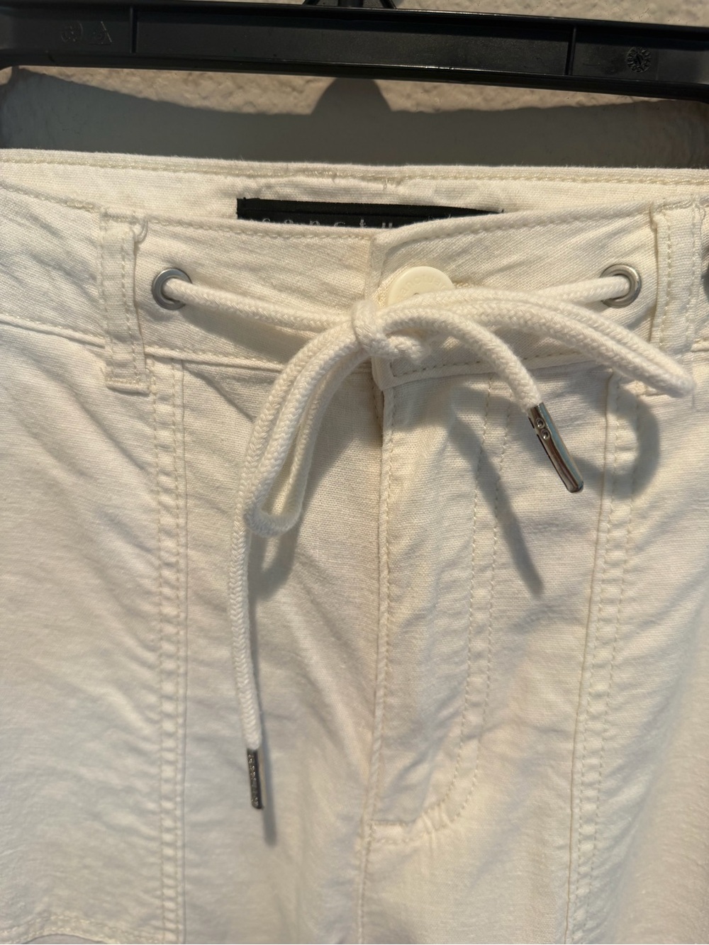 Sanctuary Women's Cream Straight-Leg Drawstring Pants - Picture 3 of 4